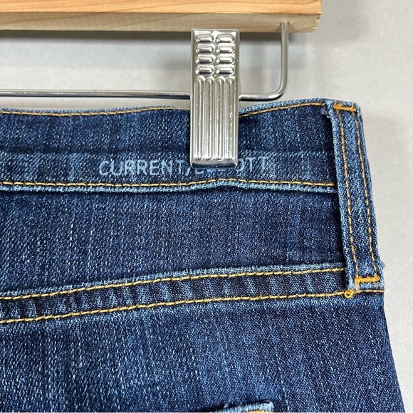 Current Elliott Blue The Rolled Skinny Gibson Jeans - Picture 6 of 14